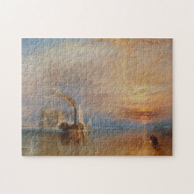 Sjölandskapet Fighting Temeraire Turner Sunset Pussel (Horisontell)
