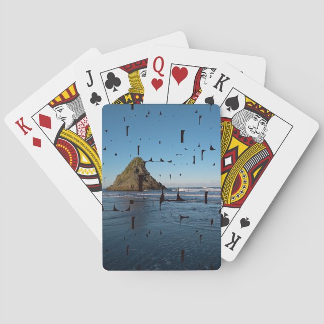 Sjölandskapet Foto på Anpassningsbarna Typografi K Casinokort (Baksidan)