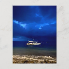 sjölandskapet natt. poster vykort