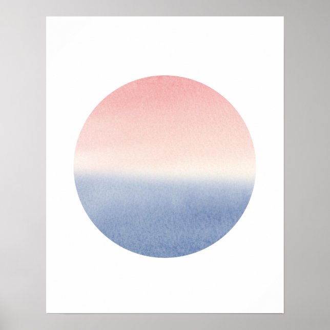 sjölandskapet Okänd solnedgång poster teckningsuts (Framsidan)
