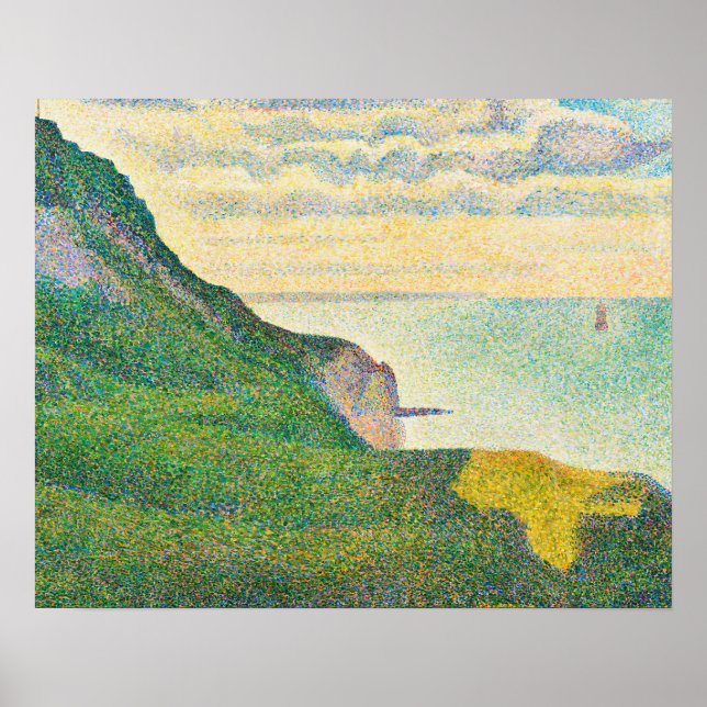 Sjölandskapet Seurat Port-en-Bessin Poster (Framsidan)