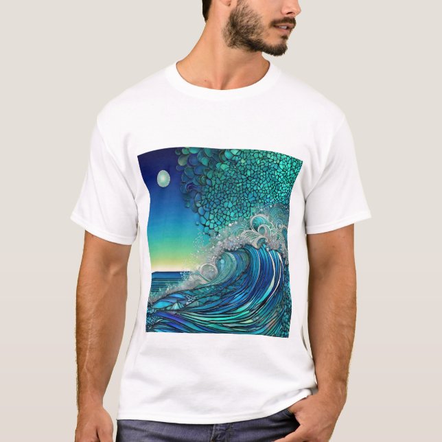 Sjölandskapet Surreal Surfa T Shirt (Framsida)