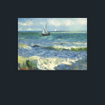 Sjölandskapet Van Gogh i Saintes Maries de la Mer Canvastryck<br><div class="desc">Sjölandskapet i Saintes Maries de la Mer av Vincent van Gogh är en vintage bra post impressionism nautisk målning med segelbåtar på havet med försiktigt vinkar. Om konstnären: Vincent Willem van Gogh var en postimperialistisk målare vars verk var mest framträdande för dess skönhet,  känslomässiga ärlighet och djärva färg.</div>