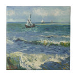 Sjölandskapet Van Gogh i Saintes Maries de la Mer Kakelplatta<br><div class="desc">Sjölandskapet i Saintes Maries de la Mer av Vincent van Gogh är en vintage bra post impressionism nautisk målning med segelbåtar på havet med försiktigt vinkar. Om konstnären: Vincent Willem van Gogh var en postimperialistisk målare vars verk var mest framträdande för dess skönhet,  känslomässiga ärlighet och djärva färg.</div>