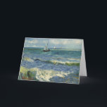Sjölandskapet Van Gogh i Saintes Maries de la Mer Kort<br><div class="desc">Sjölandskapet i Saintes Maries de la Mer av Vincent van Gogh är en vintage bra post impressionism nautisk målning med segelbåtar på havet med försiktigt vinkar. Om konstnären: Vincent Willem van Gogh var en postimperialistisk målare vars verk var mest framträdande för dess skönhet,  känslomässiga ärlighet och djärva färg.</div>