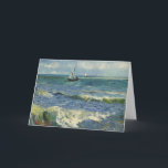 Sjölandskapet Van Gogh i Saintes Maries de la Mer Kort<br><div class="desc">Sjölandskapet i Saintes Maries de la Mer av Vincent van Gogh är en vintage bra post impressionism nautisk målning med segelbåtar på havet med försiktigt vinkar. Om konstnären: Vincent Willem van Gogh var en postimperialistisk målare vars verk var mest framträdande för dess skönhet,  känslomässiga ärlighet och djärva färg.</div>