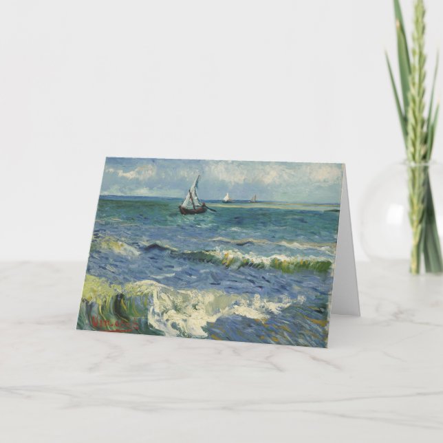 Sjölandskapet Van Gogh i Saintes Maries de la Mer Kort (Framsida)