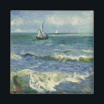 Sjölandskapet Van Gogh i Saintes Maries de la Mer Magnet<br><div class="desc">Sjölandskapet i Saintes Maries de la Mer av Vincent van Gogh är en vintage bra post impressionism nautisk målning med segelbåtar på havet med försiktigt vinkar.
Om artisten:
Vincent Willem van Gogh var en Post-Impressionistisk målare vars arbete var mest anmärkningsvärt för dess skönhet,  känslomässiga ärlighet och djärva färg.</div>