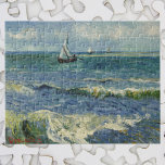 Sjölandskapet Van Gogh i Saintes Maries de la Mer Pussel<br><div class="desc">Sjölandskapet i Saintes Maries de la Mer av Vincent van Gogh är en vintage bra post impressionism nautisk målning med segelbåtar på havet med försiktigt vinkar. Om konstnären: Vincent Willem van Gogh var en postimperialistisk målare vars verk var mest framträdande för dess skönhet,  känslomässiga ärlighet och djärva färg.</div>