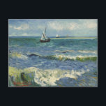 Sjölandskapet Van Gogh i Saintes Maries de la Mer Vykort<br><div class="desc">Sjölandskapet i Saintes Maries de la Mer av Vincent van Gogh är en vintage bra post impressionism nautisk målning med segelbåtar på havet med försiktigt vinkar. Om konstnären: Vincent Willem van Gogh var en postimperialistisk målare vars verk var mest framträdande för dess skönhet,  känslomässiga ärlighet och djärva färg.</div>
