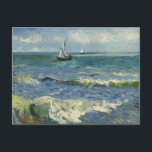 Sjölandskapet Van Gogh i Saintes Maries de la Mer Vykort<br><div class="desc">Sjölandskapet i Saintes Maries de la Mer av Vincent van Gogh är en vintage bra post impressionism nautisk målning med segelbåtar på havet med försiktigt vinkar. Om konstnären: Vincent Willem van Gogh var en postimperialistisk målare vars verk var mest framträdande för dess skönhet,  känslomässiga ärlighet och djärva färg.</div>