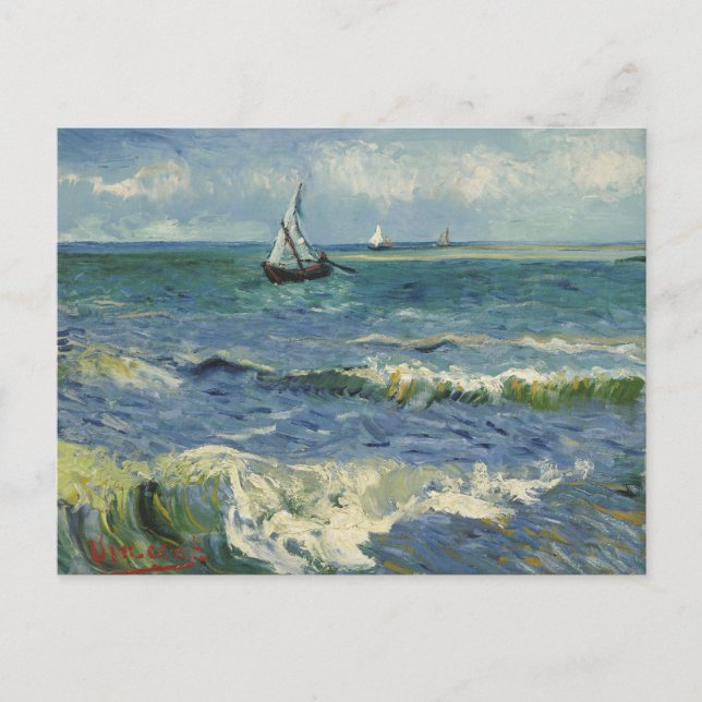 Sjölandskapet Van Gogh i Saintes Maries de la Mer Vykort (Framsida)