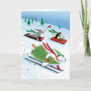 Sjölejon för pingvin för snöig björn för helgkort