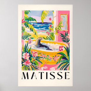 Sjölejon i badkaret Konsttryck Tropisk Matisse Poster