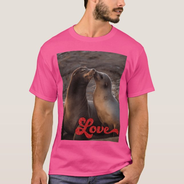 Sjölejon kärlek pojke t shirt (Framsida)