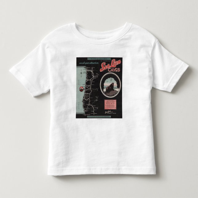 Sjölejongrottor, Florence, Oregon T Shirt (Framsida)