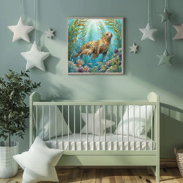 Sjölejonmamma och Ungdjursdaghem Poster