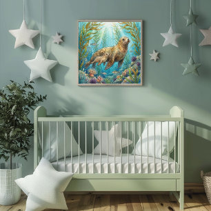 Sjölejonmamma och Ungdjursdaghem Poster