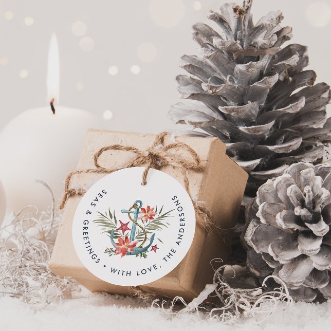 Sjölig Helgdag | Personlig Märkre för kustgåva Gåvor Etiketter (Skapare uppladdad)