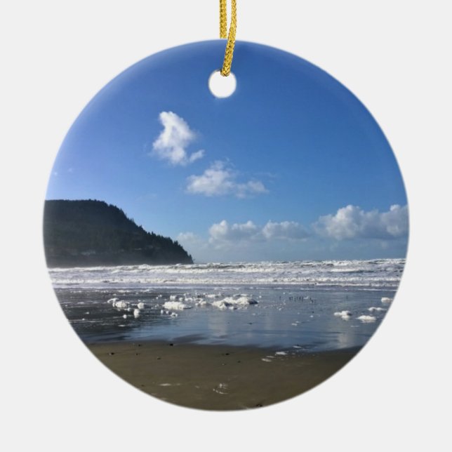 Sjölig Shore i vinter Julgransprydnad Keramik (Framsidan)