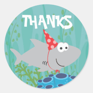 Sjöliv Aquarium Birthday Sticker Runt Klistermärke