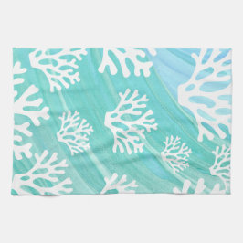Sjöliv av akvisk korall kökshandduk