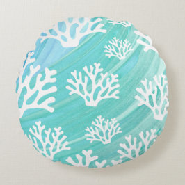 Sjöliv av akvisk korall rund kudde