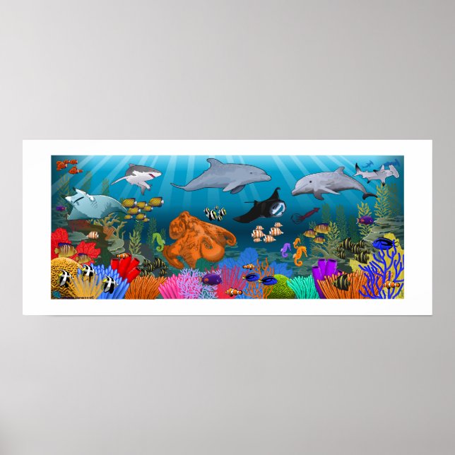 Sjölivet Coral Reef poster (Framsidan)