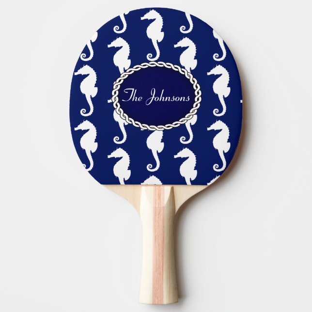 Sjölös sjöhäst Mönster Pingisracket (Framsidan)