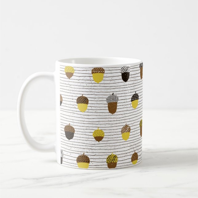 Sjölöst mönster. Hösten yta dekoration. Kaffemugg (Vänster)