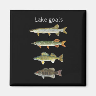 Sjömål Fiske Musky Gädda Gös Småmunta Magnet