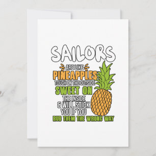 Sjömän är som ananas. tack kort