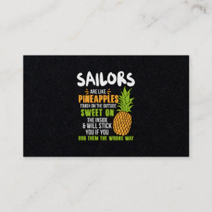 Sjömän är som ananas. visitkort