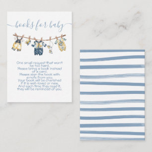Sjöman Baby Shower Tygline Ta med en bok Tilläggskort