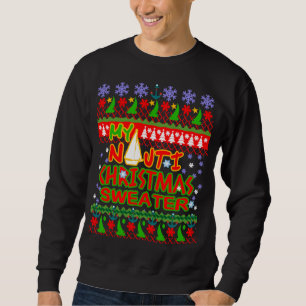 Sjömän Nautical Ugly jul Sweater Lång Ärmad Tröja