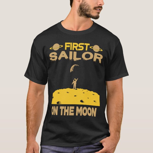 Sjöman På Månen T Shirt (Framsida)