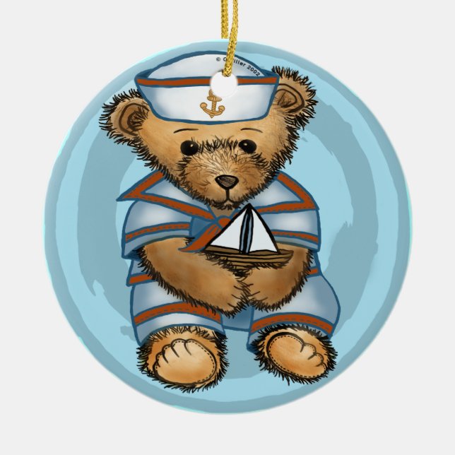 Sjöman Teddybjörn Ornament (Framsidan)