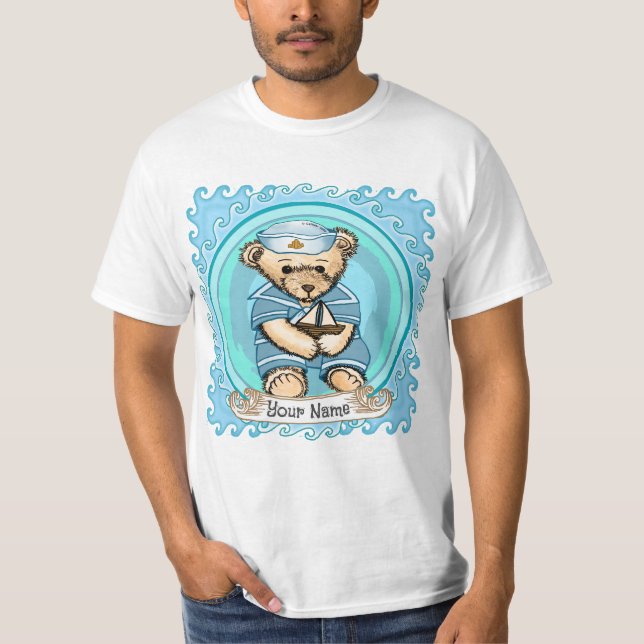 Sjöman Teddybjörn  T Shirt (Framsida)