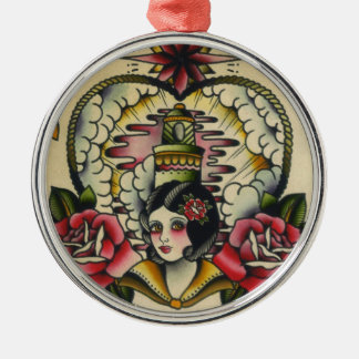 sjömanflicka 1 julgransprydnad metall