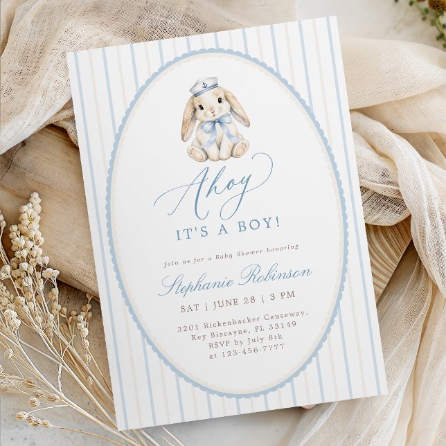Sjömannen Baby Shower Inbjudan (Skapare uppladdad)