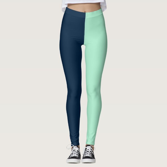 Sjömannen Blå och Mint Leggings (Framsida)