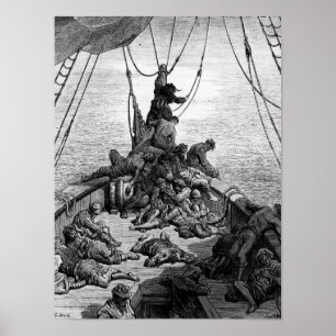 Sjömännen blev plågade och plågade av törst poster