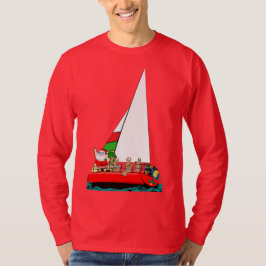 Sjömannen Santa seglar på jul T Shirt