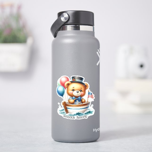 Sjömannen Teddybjörn Klistermärken (HydroFlask)