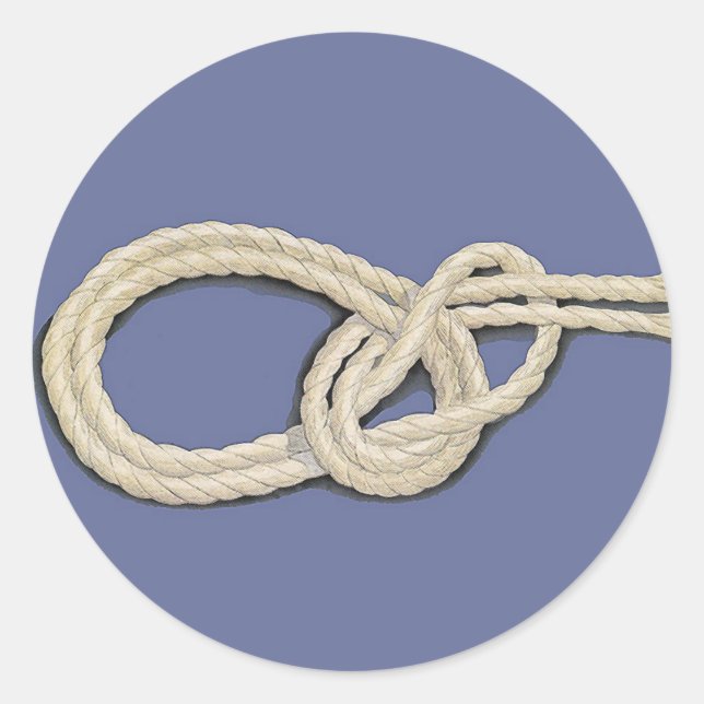 Sjömännens knop runt klistermärke (Framsida)