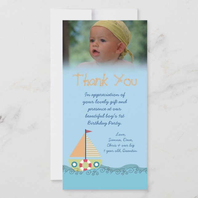 Sjömanpojketack för gåvan Photocard Tack Kort (Framsida)