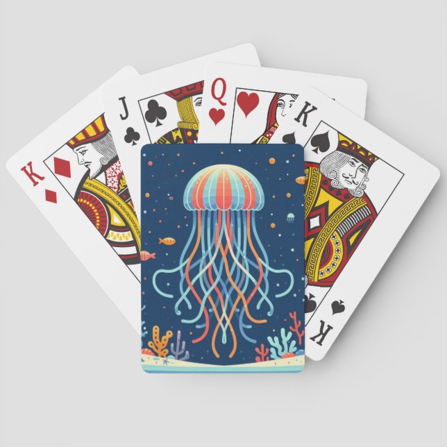 sjömansfartyg/strand/kustjellyfisk casinokort (Baksidan)