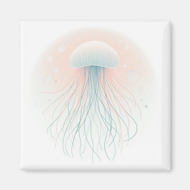 sjömansfartyg/strand/kustjellyfisk magnet (Framsidan)