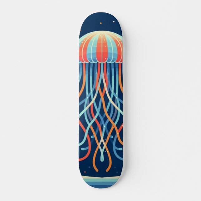 sjömansfartyg/strand/kustjellyfisk mini skateboard bräda 18,5 cm (Framsida)