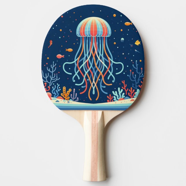 sjömansfartyg/strand/kustjellyfisk pingisracket (Framsidan)